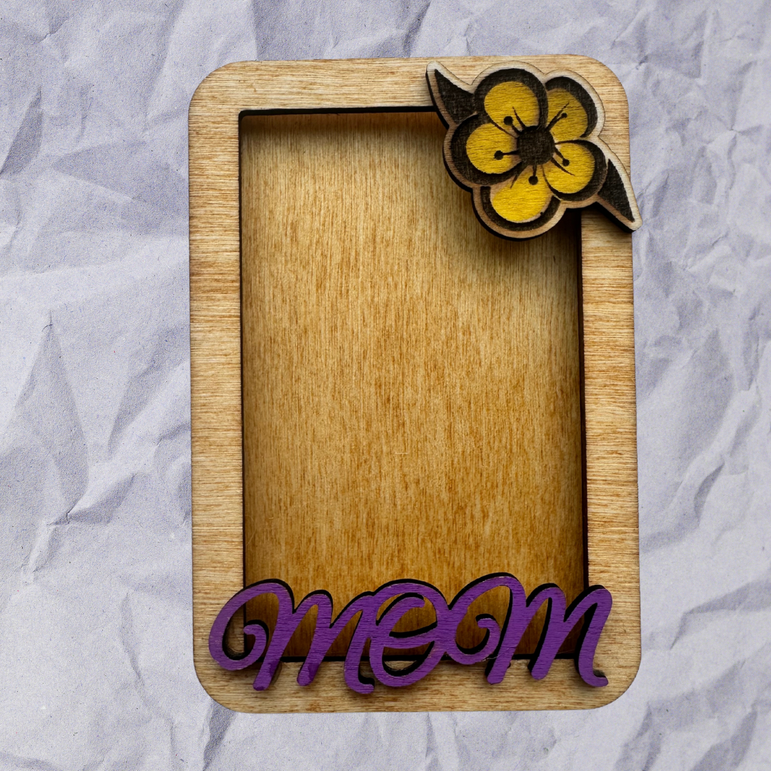 Mom Flower - Wooden Gift Card Holder