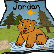 Bear Cub at Pond Crochet Pattern 180 x 200