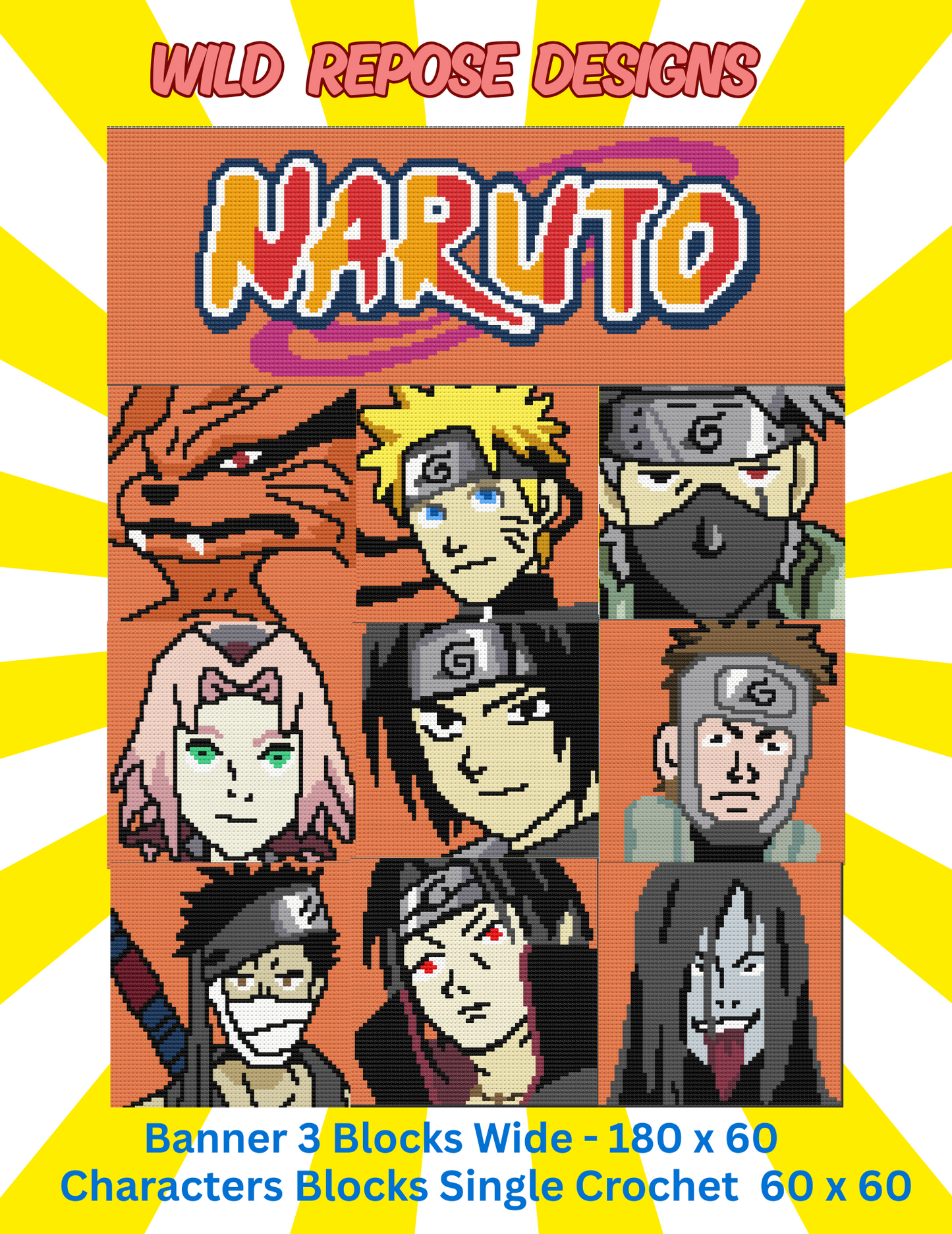 NARUTO BUNDLE - SC Blocks 60x60 Banner 180x60