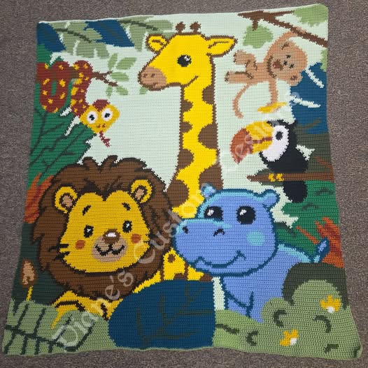 Jungle Crochet Pattern 180 X 200