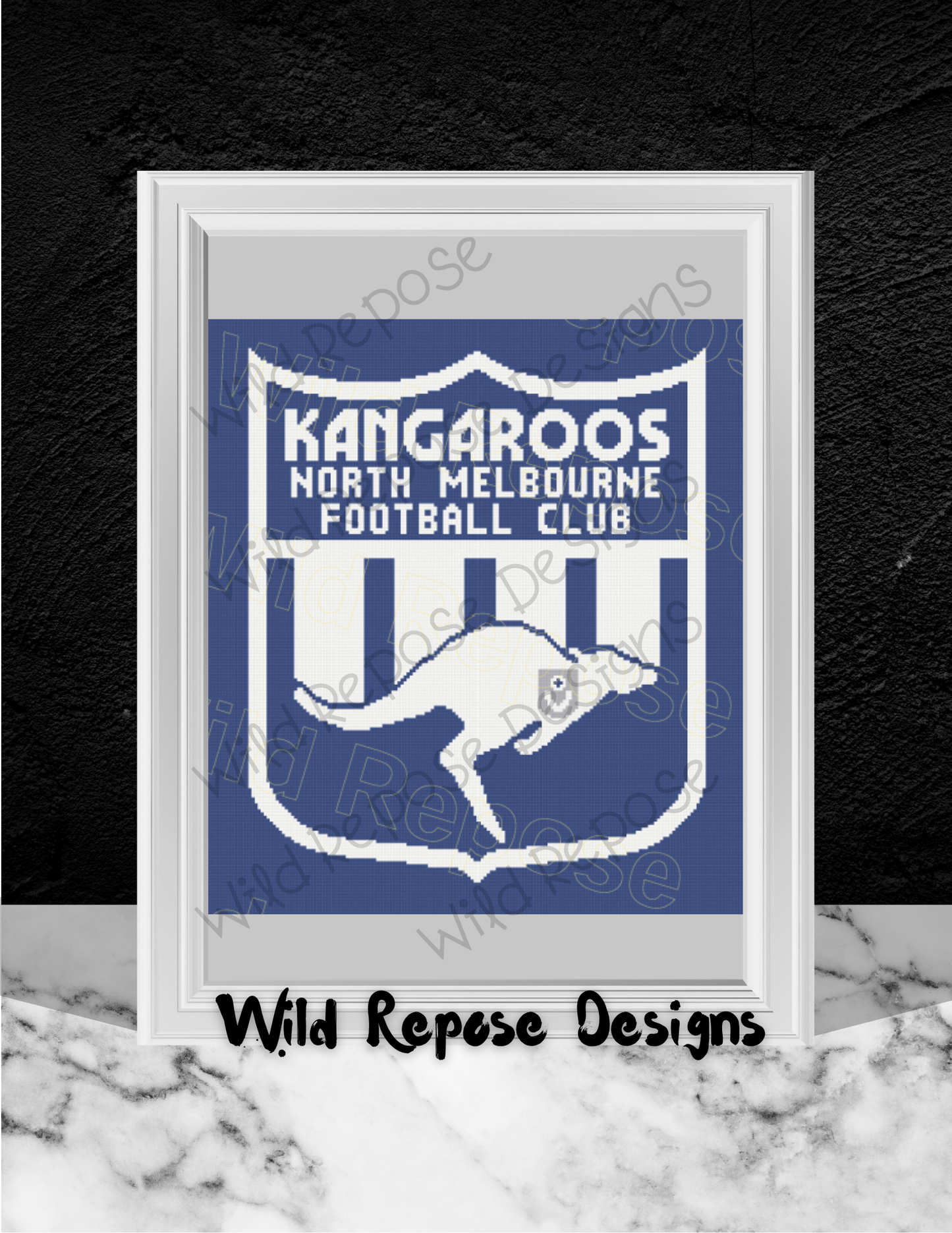 Kangaroo Football Club Crochet Pattern 200 x 200
