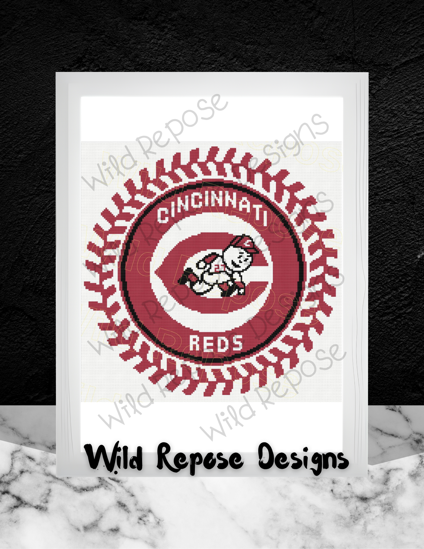 Cincinnati Reds Crochet Pattern 170 x 170