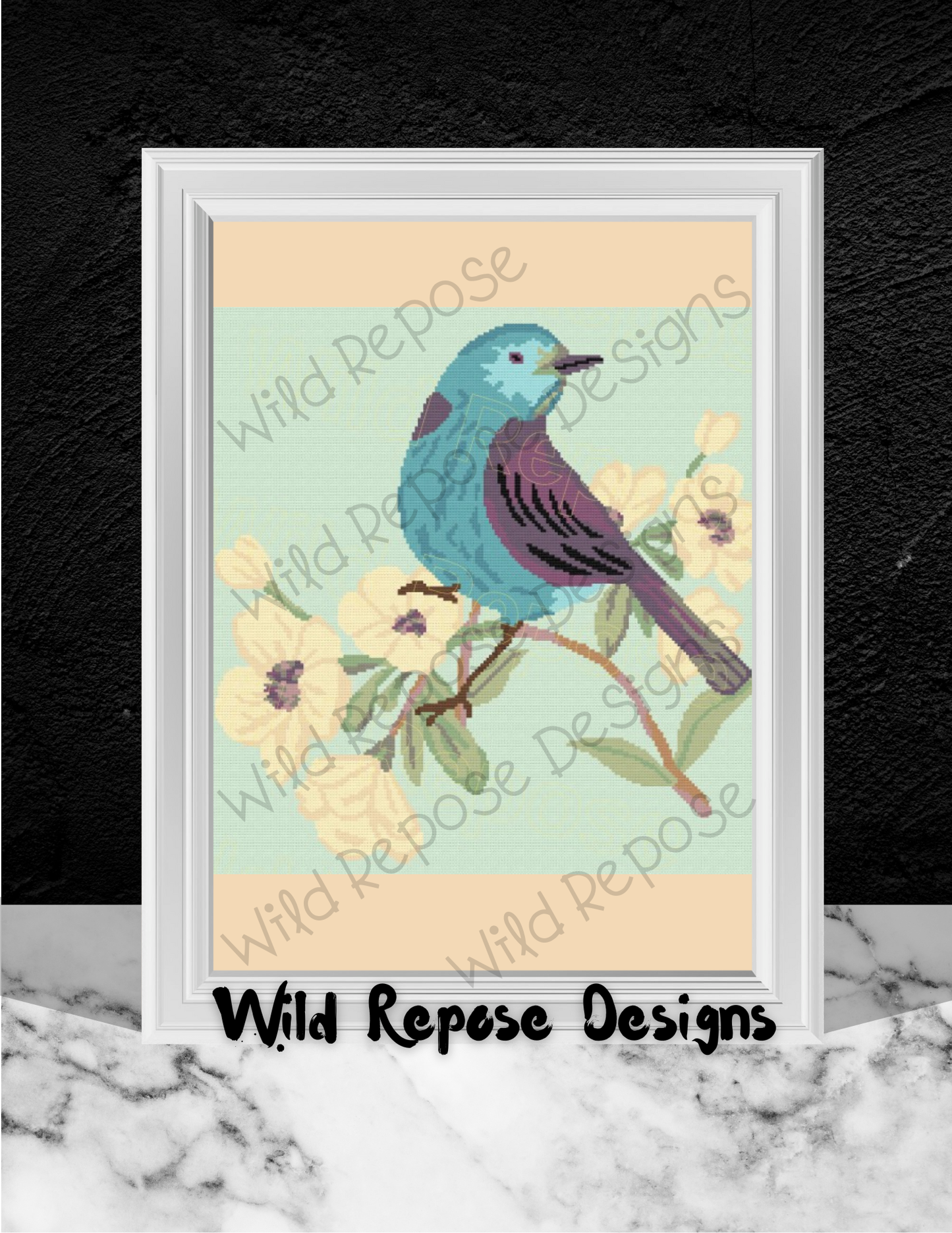 Bird and Blossom Crochet Pattern 200 X 200