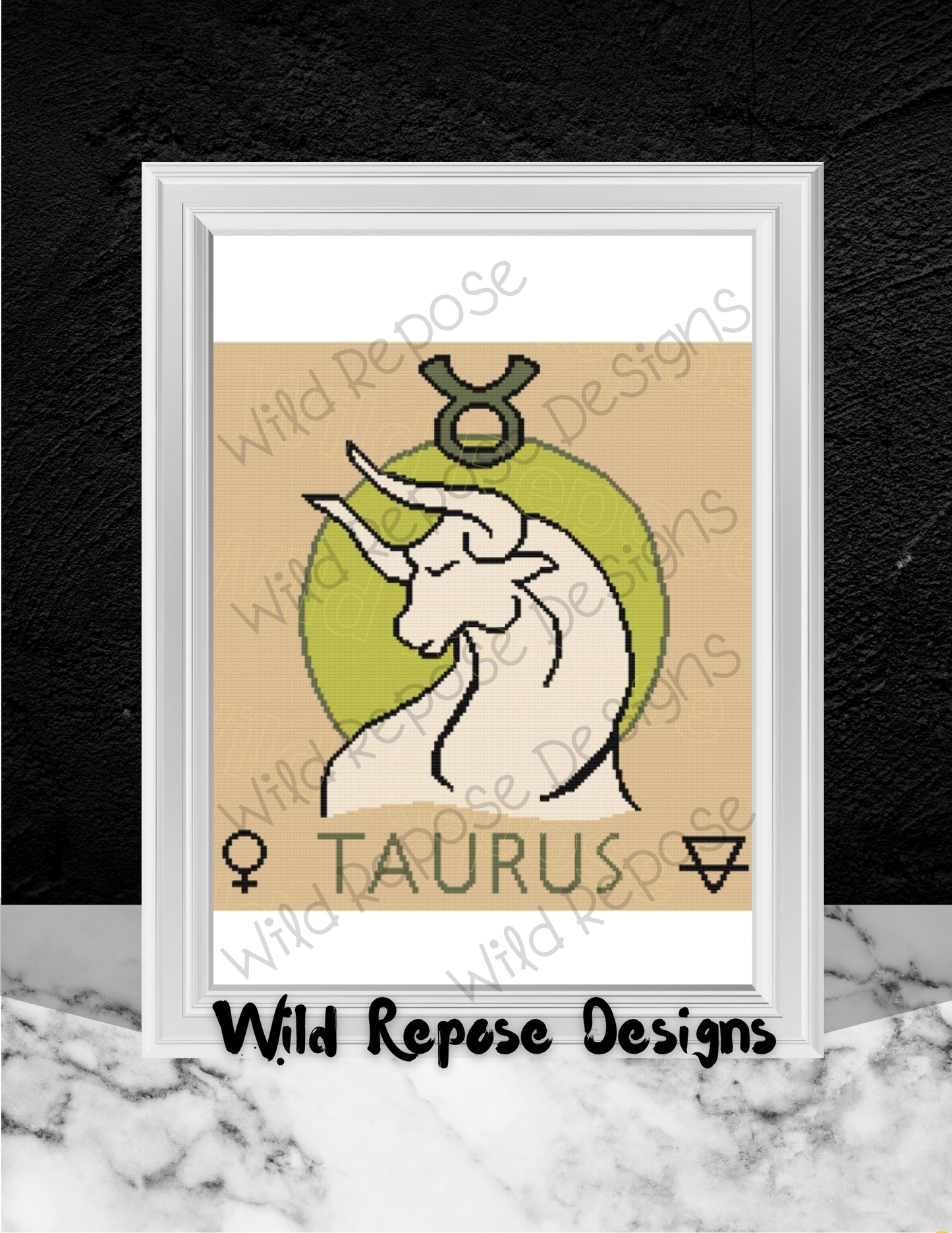 Taurus Zodiac Crochet Pattern 180 x 180