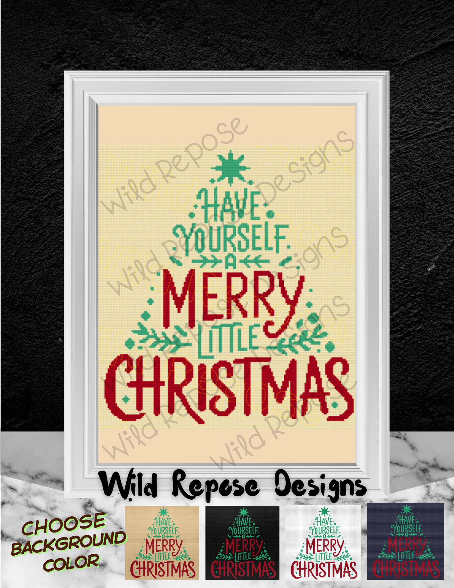 Merry Little Christmas Crochet Pattern 180 x 180