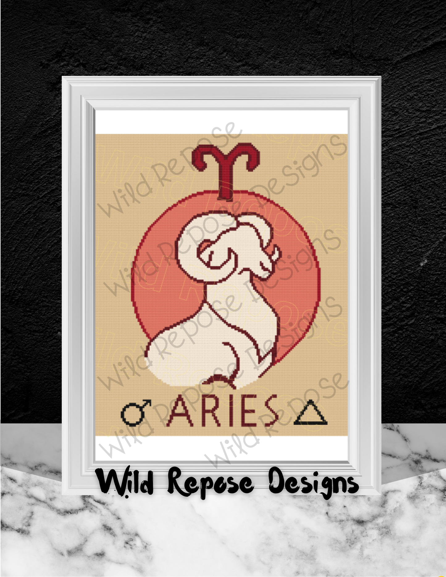 Aries Zodiac Crochet Pattern 180 x 180