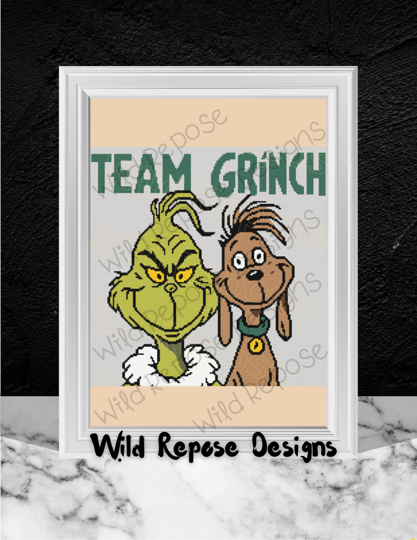 Team Grinch Crochet Pattern 180 x 180