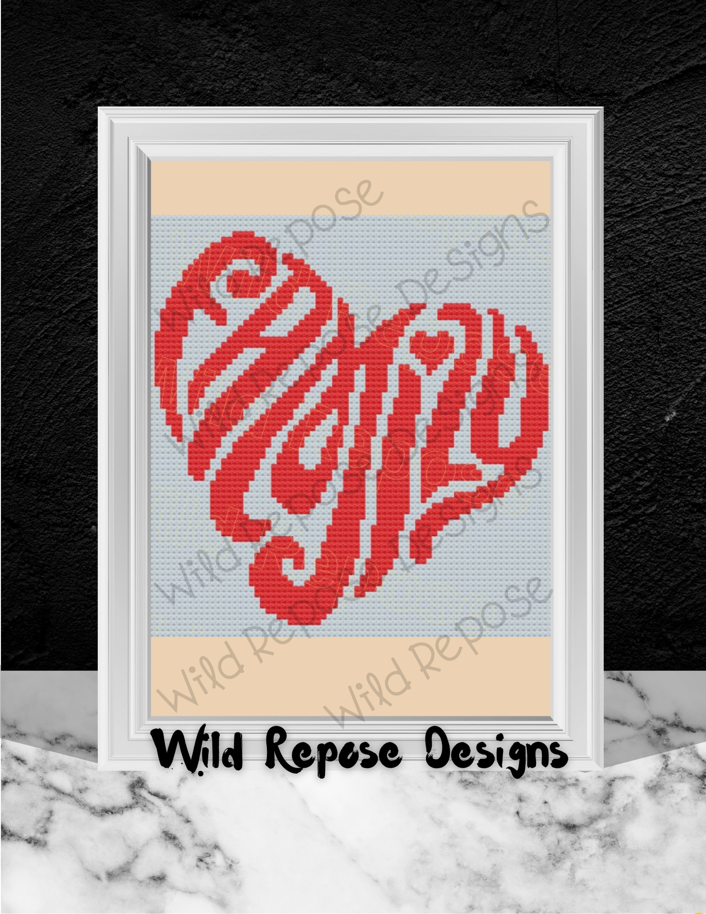 Family Heart C2C Crochet Pattern 77 X 77