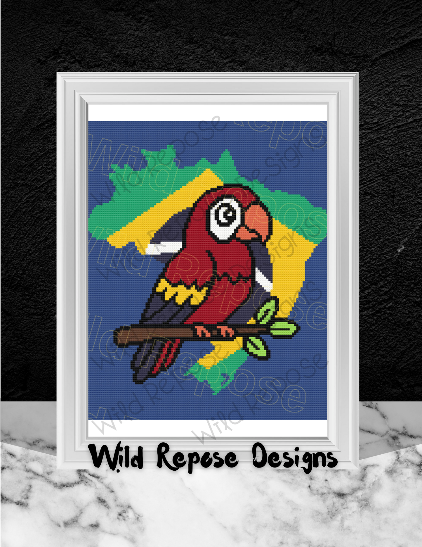 Parrot Brazil Crochet Pattern 120 X 140