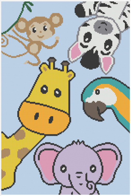 Jungle Greetings Crochet Pattern 144x216