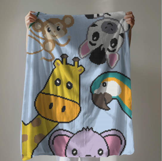 Jungle Greetings Crochet Pattern 144x216