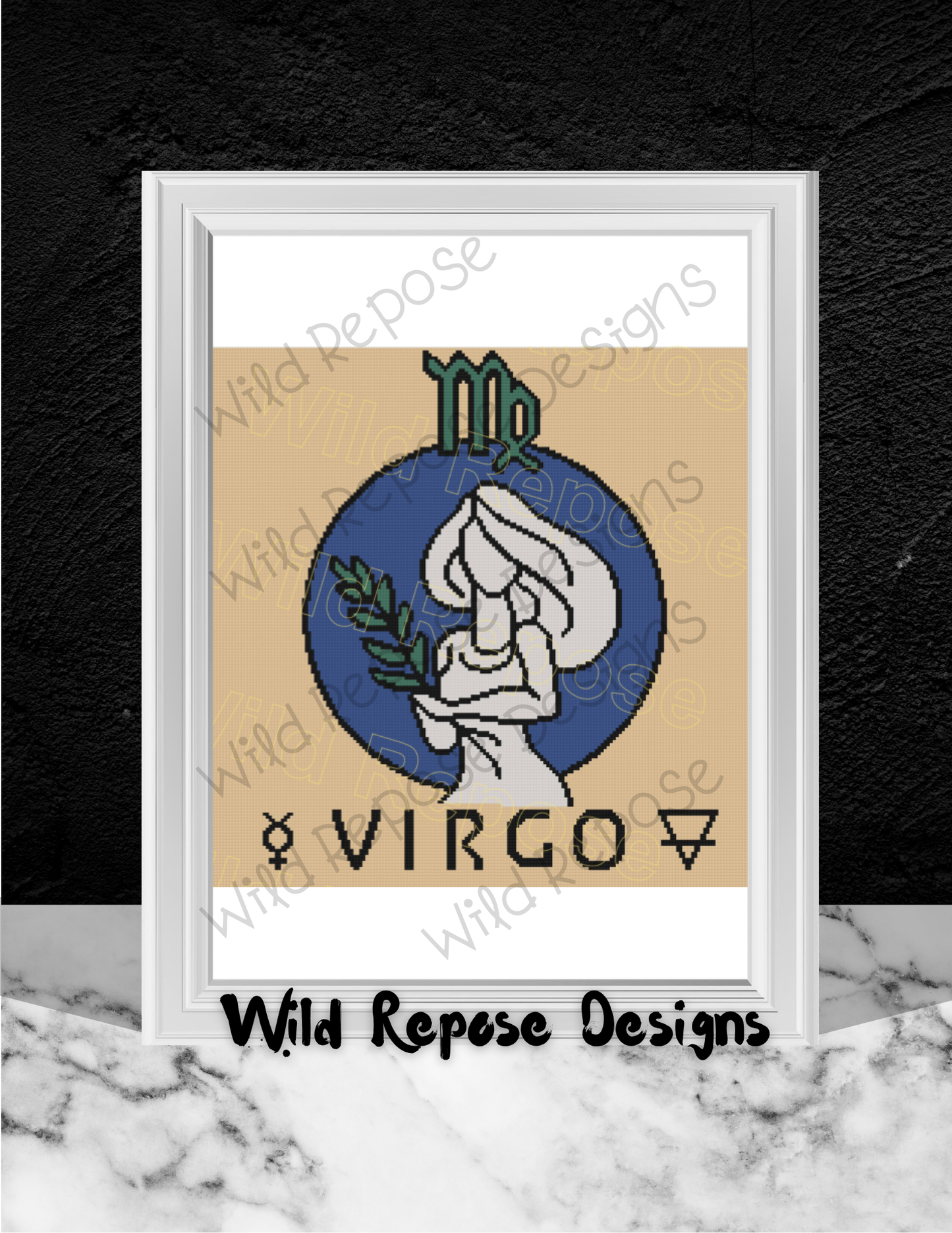 Virgo Zodiac Crochet Pattern 180 x 180