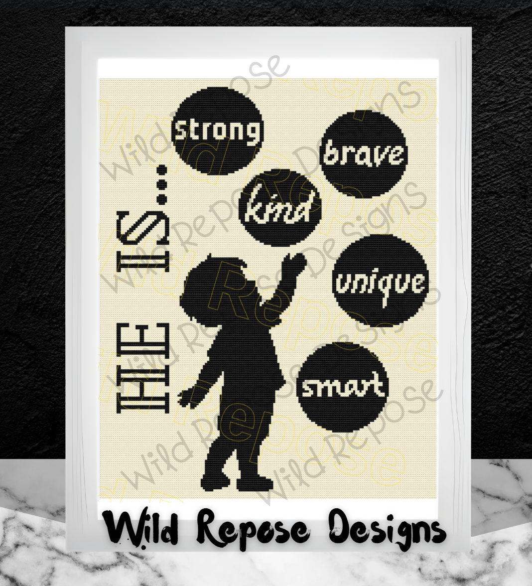 He Is... Crochet Pattern 160x200