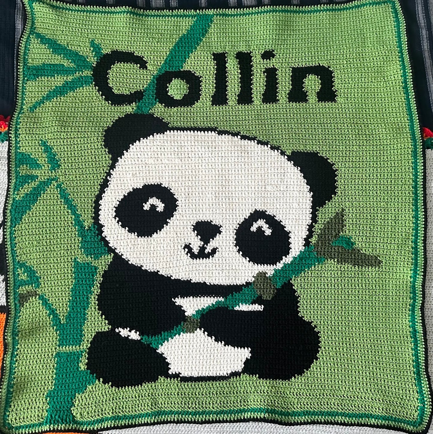 PANDA BABY Crochet Pattern 120 x 140