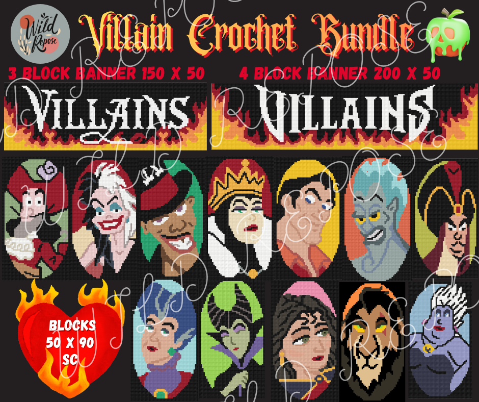 Introducing the Villain Crochet Bundle – A FREE CAL for Gosh Yarn It Members 😈🖤