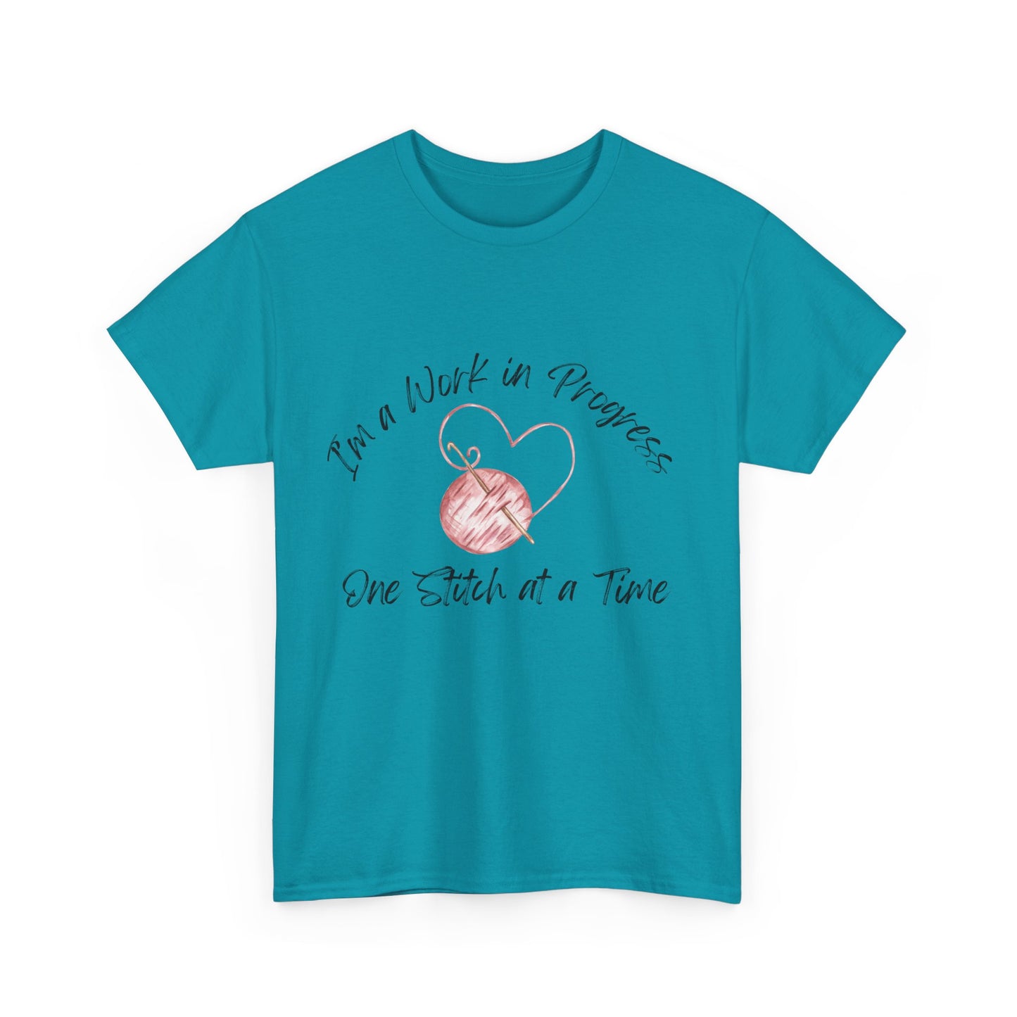 "WIP, One Stitch at a Time" Unisex Heavy Cotton Tee