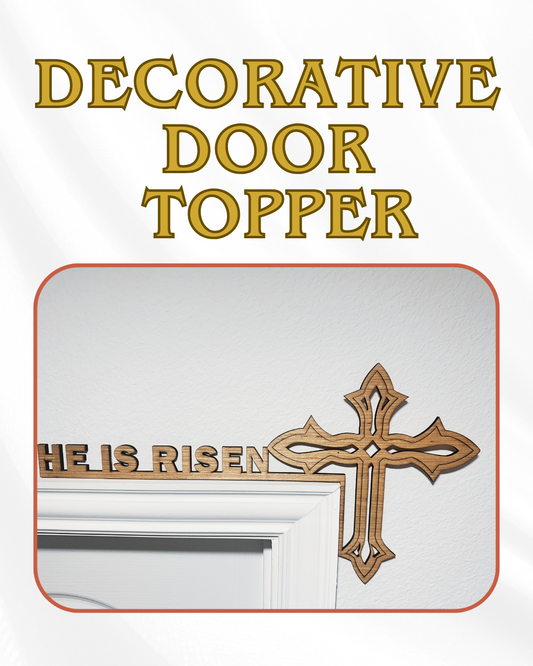 He Is Risen - Wall Decor-Budded Cross