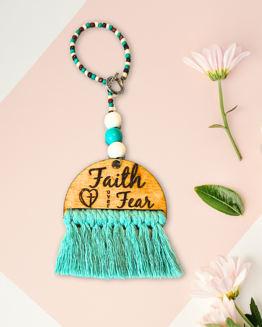 Faith Over Fear! Car Charm