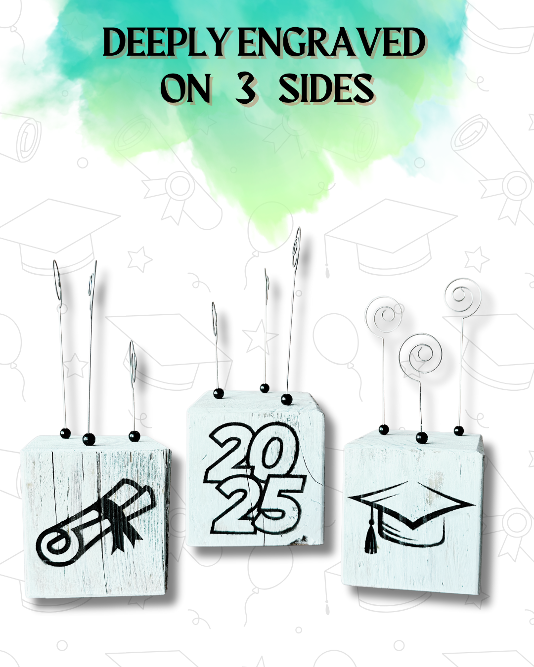 Rustic Wood Graduation Photo Holder – 2025