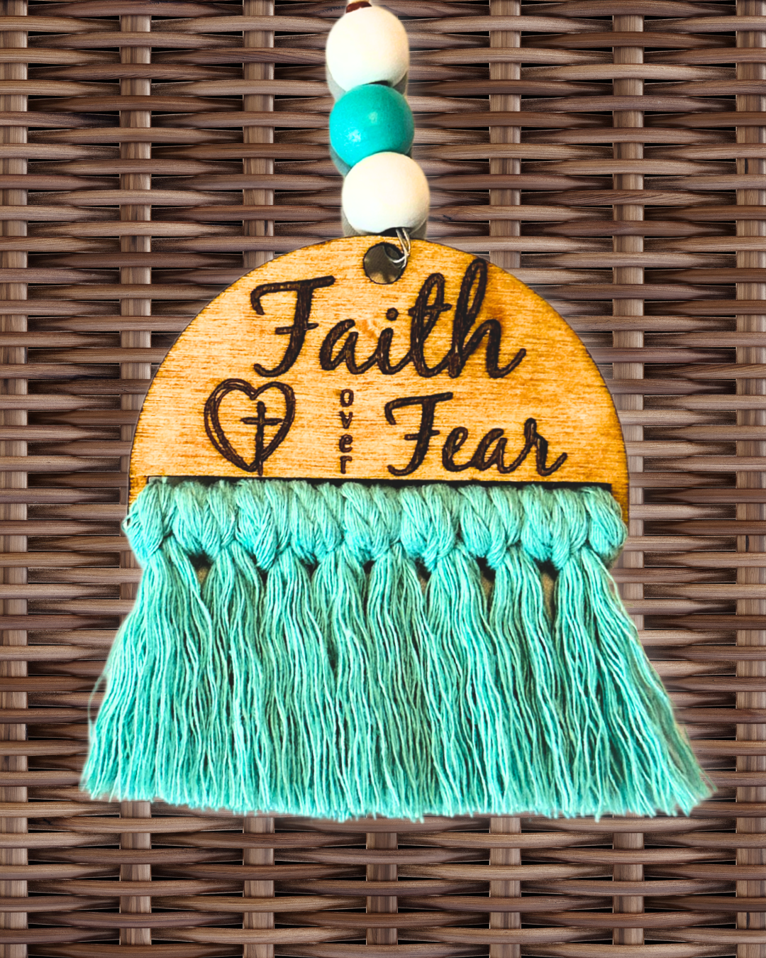 Faith Over Fear! Car Charm
