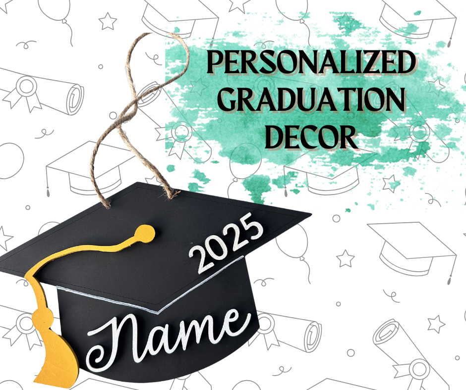 Personalized Graduation Cap Hanging Decor