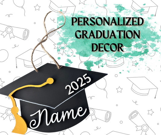 Personalized Graduation Cap Hanging Decor