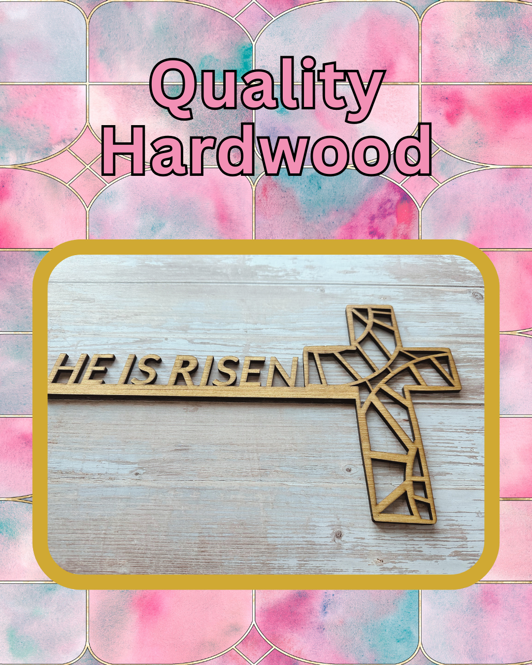 He Is Risen - Wall Decor-Square Cross