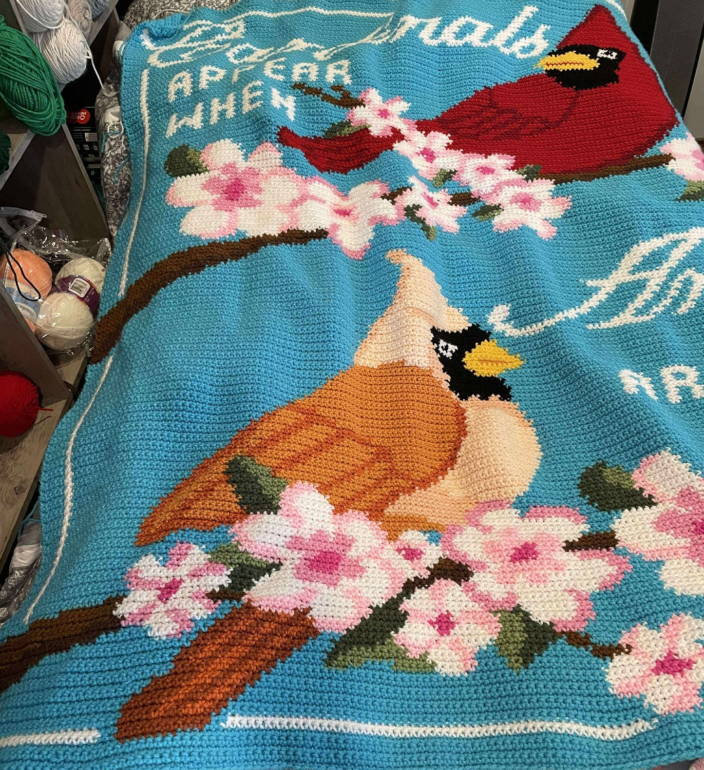 Cardinals and Angels Crochet Pattern 180 x 210