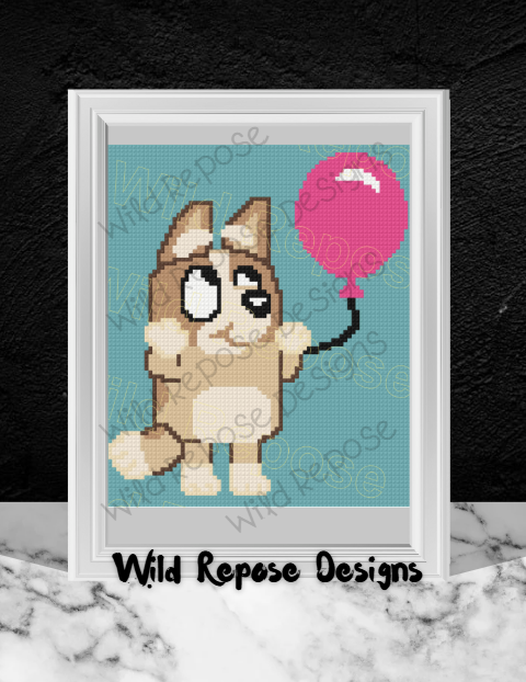 Bingo Balloon Bluey C2C Crochet Pattern 80X90