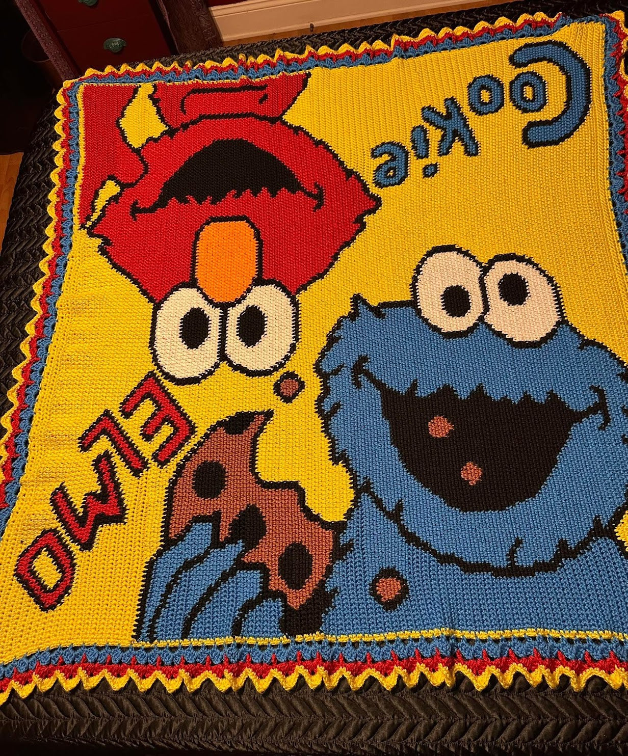 Elmo and Cookie Monster Crochet Pattern 163 x 192