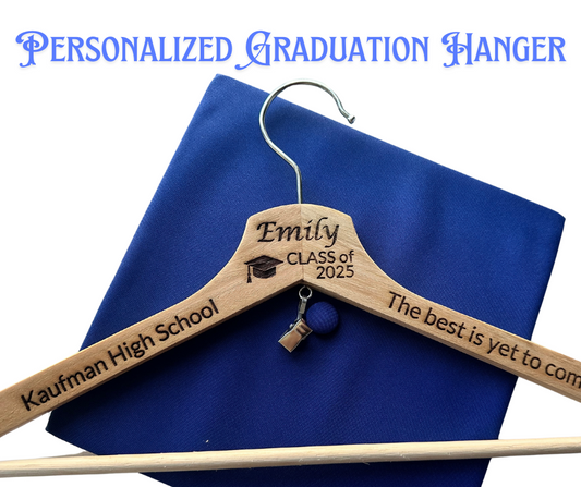 Personalized Graduation Hanger with Cap Clip