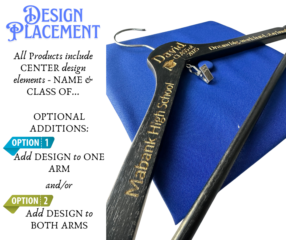 Personalized Graduation Hanger with Cap Clip