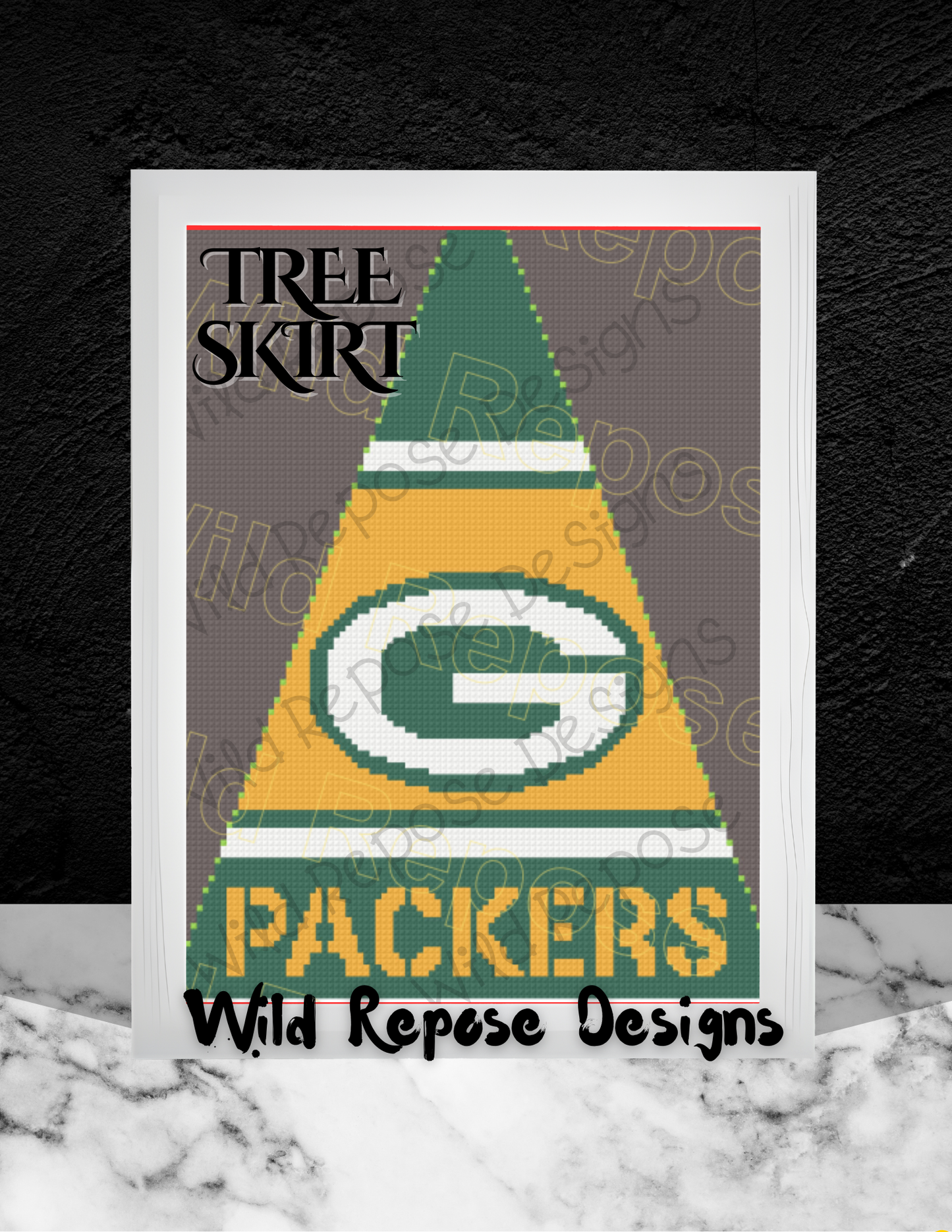 Green Bay Packers NFL Tree Skirt Panel 104 x 130