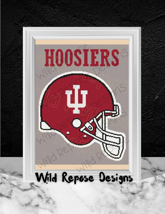 Indiana Hoosiers Helmet Crochet Pattern 190 x 220