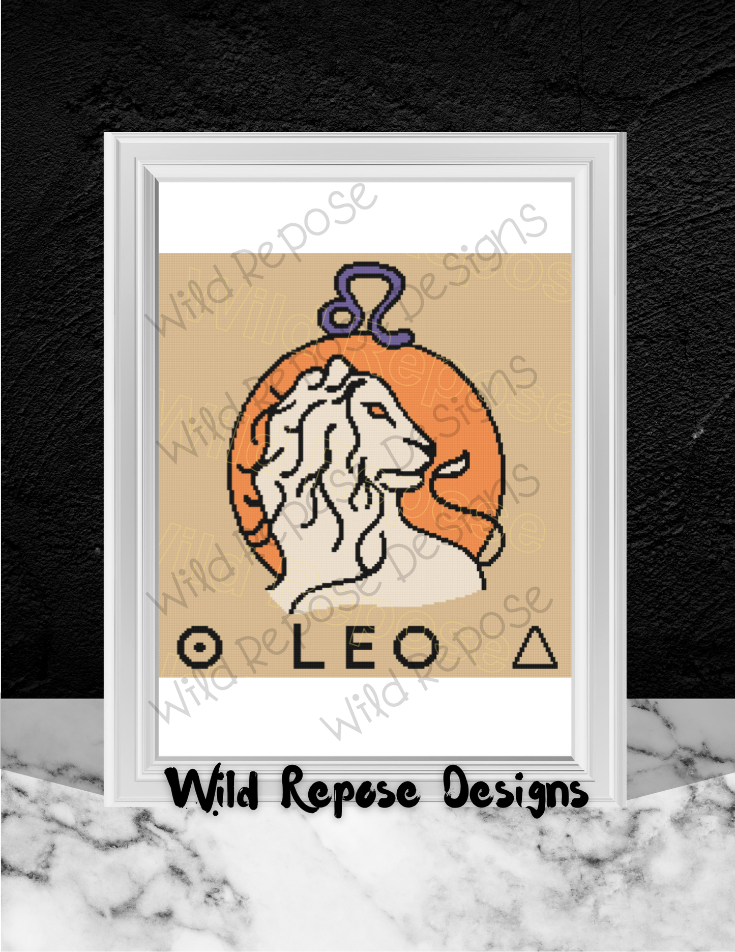 Leo Zodiac Crochet Pattern 180 x 180