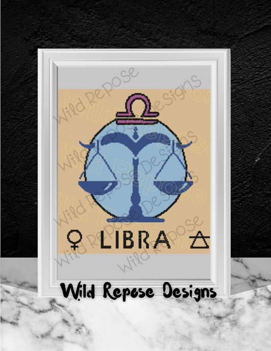 LIBRA Zodiac Crochet Pattern 180 x 180