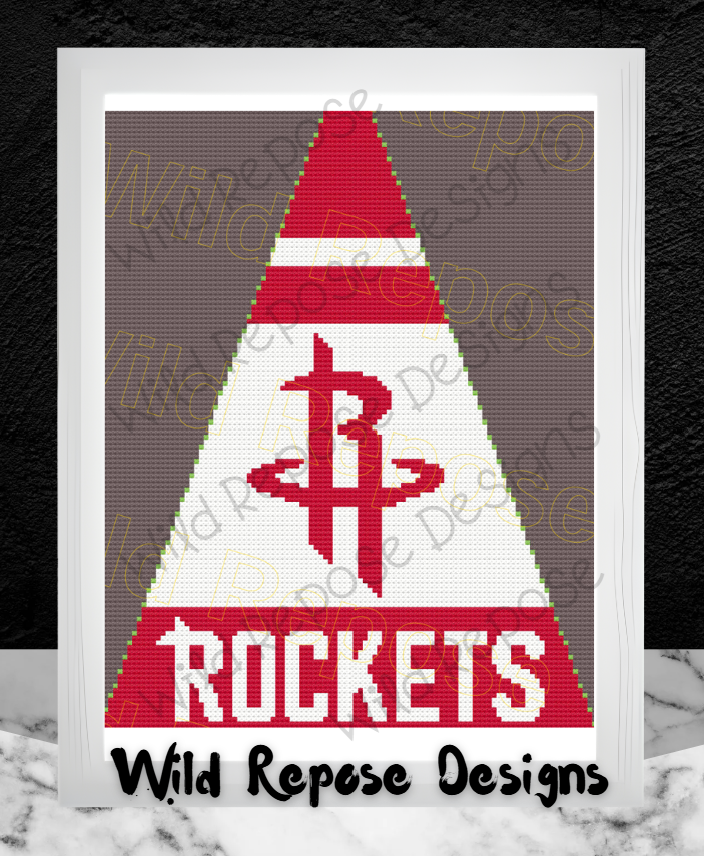 NBA ROCKETS Tree Skirt Panel Crochet Pattern 104x130