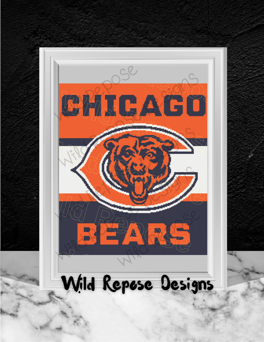 Chicago Bears Crochet Pattern 200 x 220