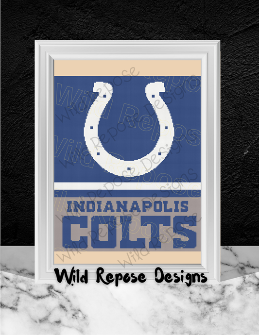 Indianapolis Colts Crochet Pattern 170 x 190