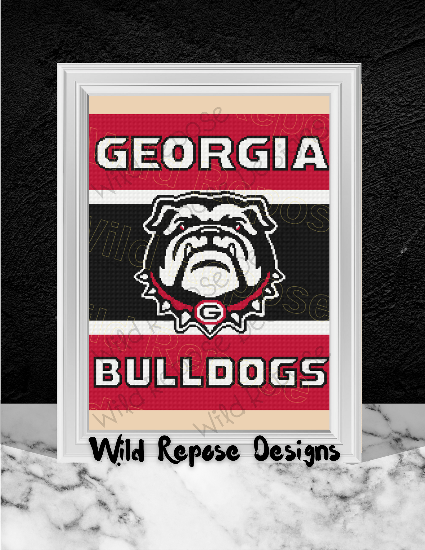 Georgia Bulldogs DOG Crochet Pattern 200x230
