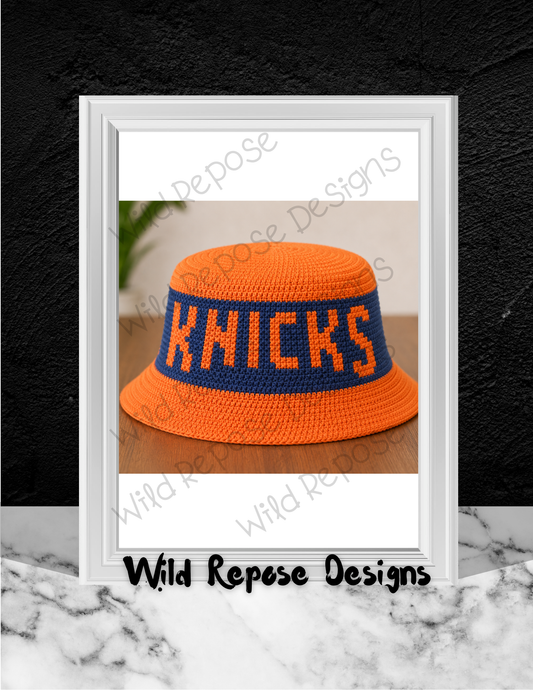 Crochet Bucket Hat | NY Knicks