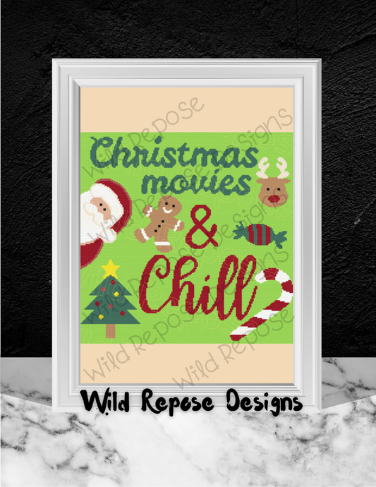 Christmas Movies and Chill Crochet Pattern 180 x 180