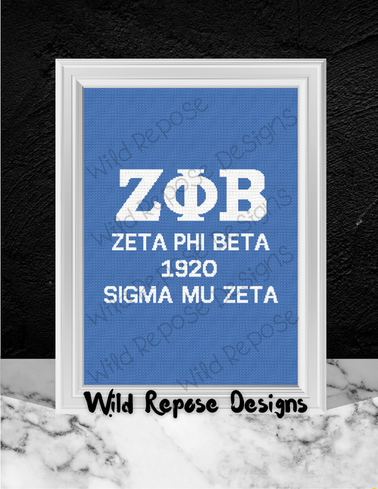 Zeta Phi Beta - Sigma Mu Zeta Crochet Pattern 250 x 340