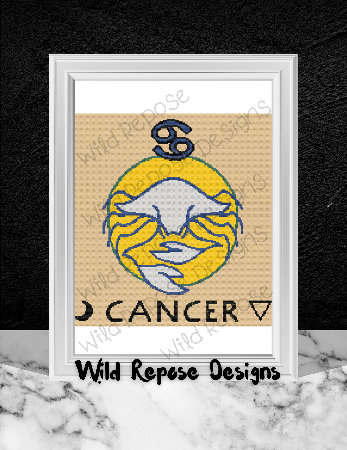 Cancer Zodiac Crochet Pattern 180 x 180