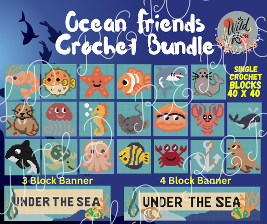 OCEAN FRIENDS BIG BUNDLE - SC Blocks & Banners