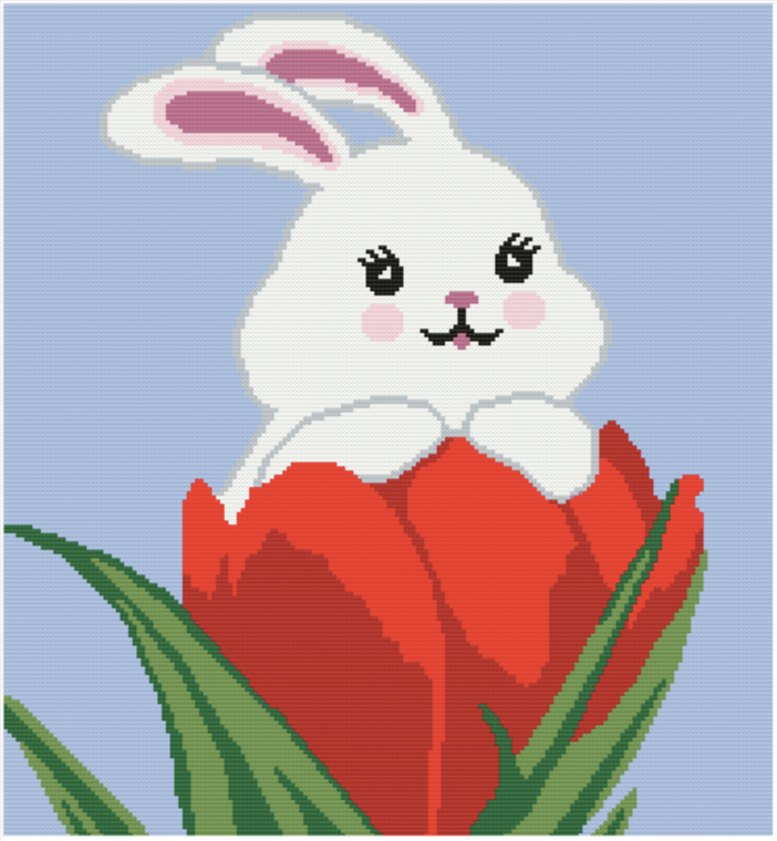 BUNNY in TULIP Crochet Pattern 185x200