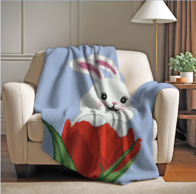 BUNNY in TULIP Crochet Pattern 185x200