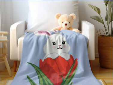 BUNNY in TULIP Crochet Pattern 185x200