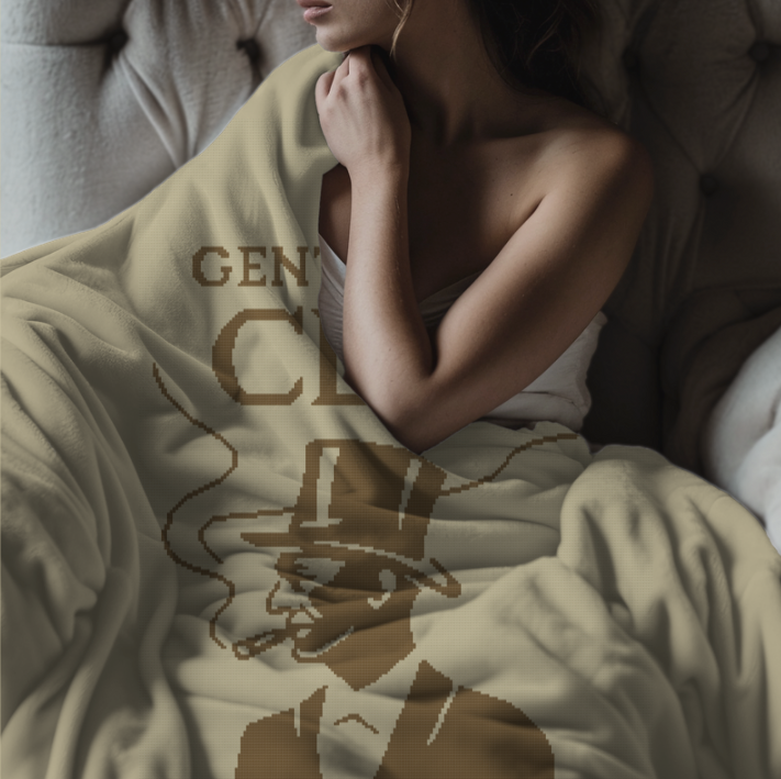 GENTLEMEN'S CLUB Graphghan Pattern Single Crochet 190x240