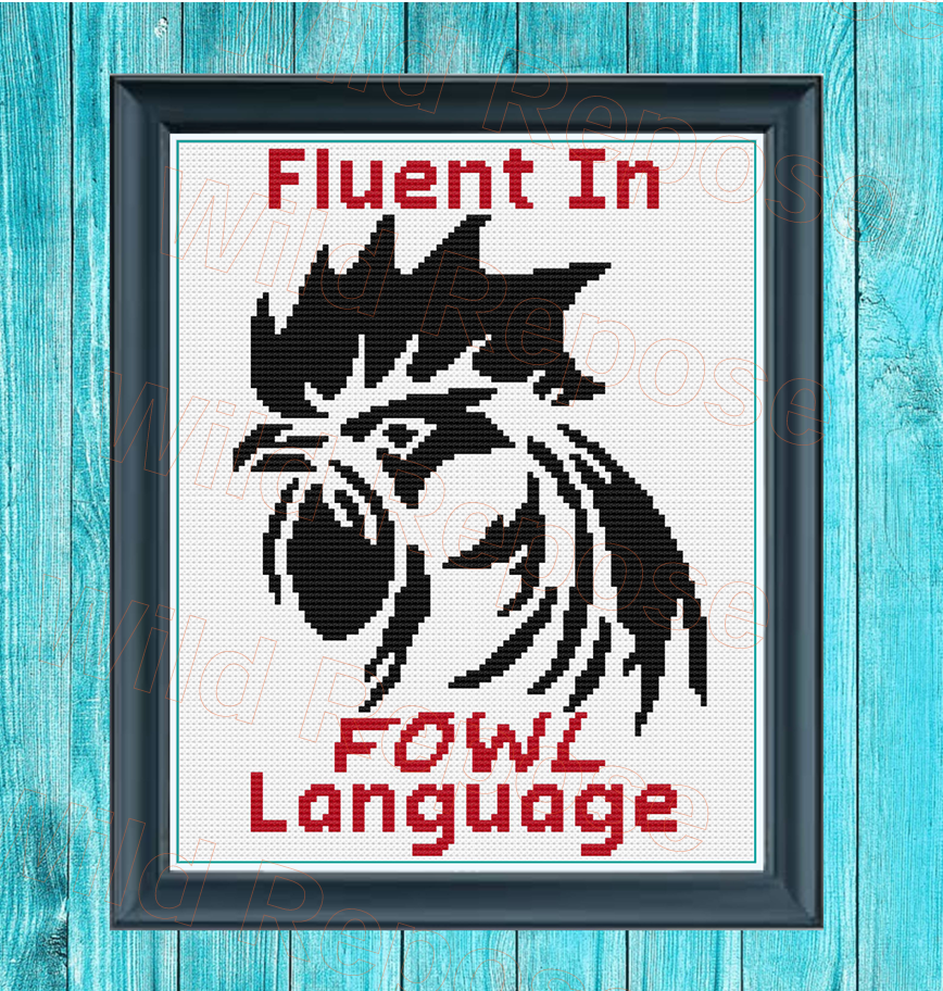 Fowl Language Crochet Pattern C2C 96 x 120
